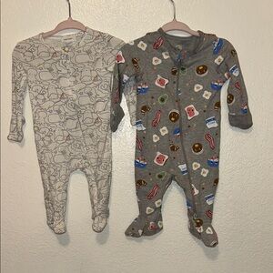 Cozy Gray and Cream Kids One Piece Set